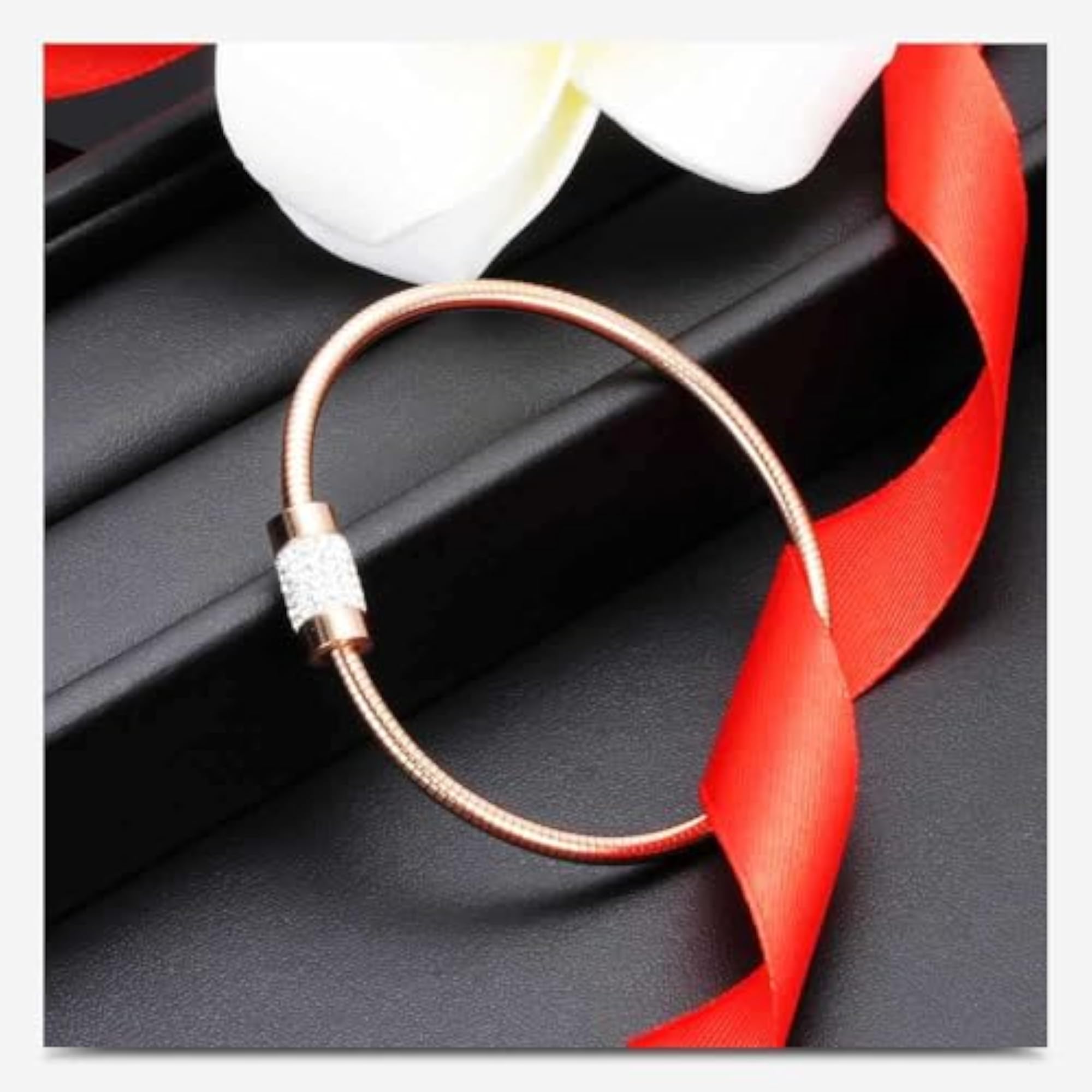 Women's Magnetic Clasp Crystal Studded Bracelet