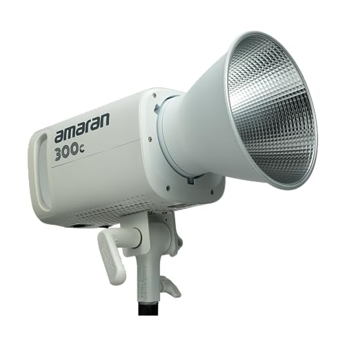Image of Aputure Amaran 300C White, 300W RGB LED COB Video Light CCT 2500K to 7500K Bowen Mount Continuous Output Lighting Support App Control
