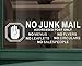 Price comparison product image 1 x JM11 Sticker No Junk Mail HAND design Leaflets Menus Flyers Circulars Salespeople Warning House Post Salesman Mail Box Self Adhesive Vinyl Door Notice Sign WINDOW Version