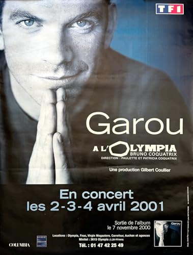 Poster Garou 110x150 cm grande affiche murale de collection chanson française