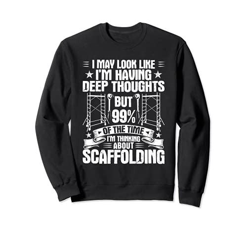 Scaffolding Deep Thoughts Scaffolder Sweatshirt, Black
