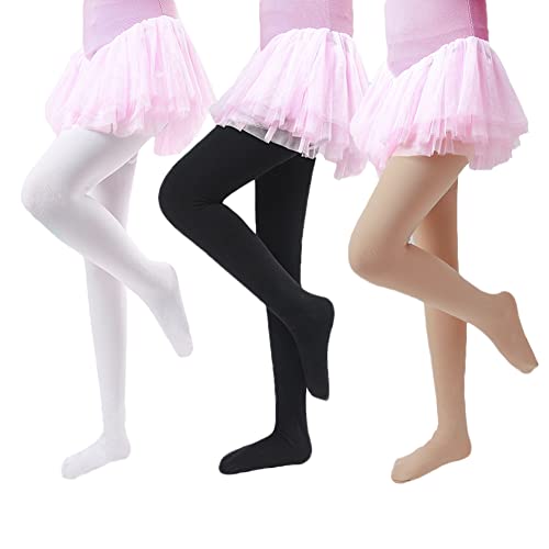 Ehdching Toddler Girls Ballet Dance Tights Little Kids Ultra Soft Footed Leggings Stockings Pantyhose