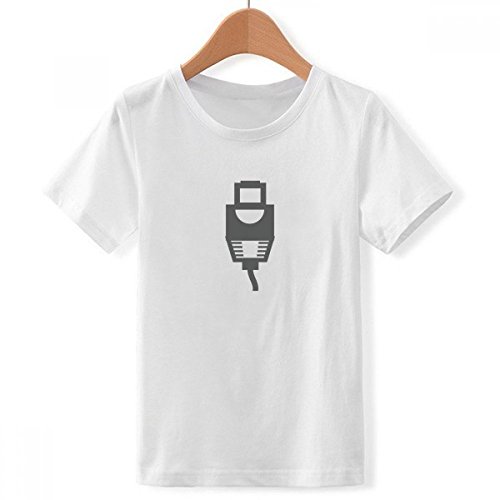 Câble de charge t-shirt blanc pour garçon idéal pour le collège et le quotidien