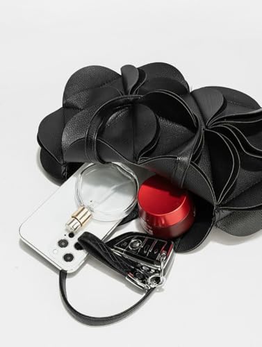 Flower - Shaped Pleated Handbag Unique Design Textured Handheld Crossbody Shoulder Bag Daily Evening Use2