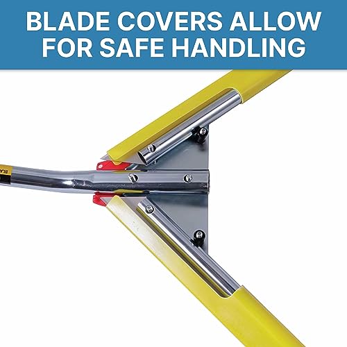 Jenlis The Original Weed Razer, Lake Weed Cutter, Large Pond Aquatic Plant Cutting Tool, Long and Sharp Razor Blades Shear Cattail, Reed, Lilly & Chara Algae, 48 Inch Cut Width, 25 Foot Throw Rope