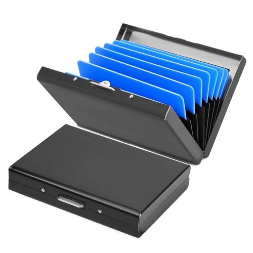 Image of Credit Card Holder Wallet Stainless Steel Card Case RFID Blocking Business Card Holder Protector for Women Men