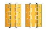  Coppia Cerniere Doppia azione DA180 Justor in alluminio - Oro bronzato