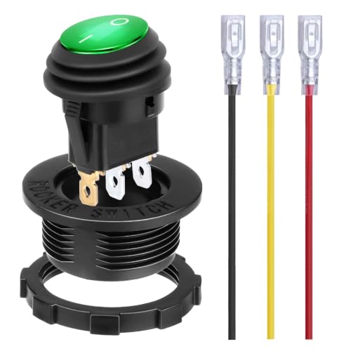 BFXM Round Rocker Switch, Toggle Switch 12V, On Off Switch, SPST 3 Pin