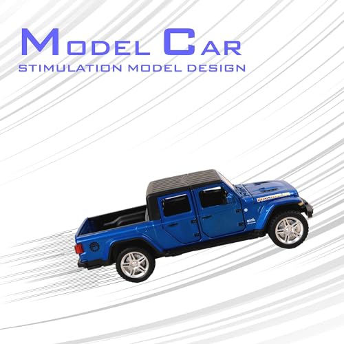 Image of Alloy Metal Pull Back Die-cast Car 1:32 Rubicon Jeep Diecast Metal Pullback Toy car with Openable Doors & Light, Music Boys Gifts Toys for Kids (Multi Color - Jeep)