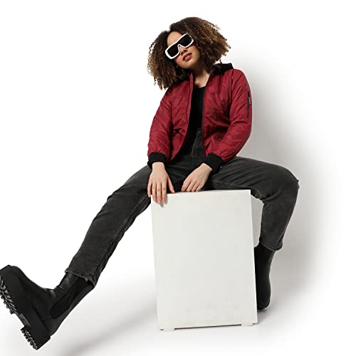 Image of Campus Sutra Women Polyester Standard Length Jacket