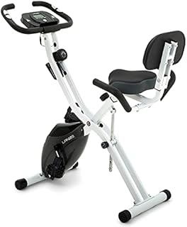 LANOS Workout Bike For Home - 2 In 1 Recumbent Exercise Bike and Upright Indoor Cycling Bike Positions, 10 Level Magnetic Resistance Exercise Bike, Foldable Stationary Bike Machine, Fitness Bike