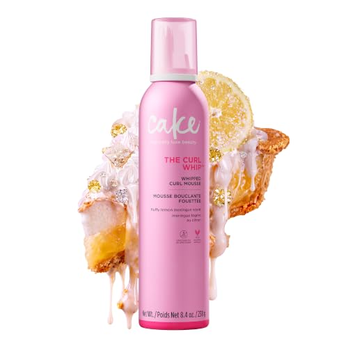 Cake Beauty Whipped Curl Defining &amp; Volumizing Mousse – Aloe Vera Vitamin E for Flexible Hold - Vegan No Heat Curls Wavy Curly Hair Sulfate Cruelty Free Products For Women