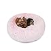 Friends Forever Luxury Calming Bed for Dogs, Blush Pink Small Dog Beds for Pet Comfy, 23 X 23 Inch