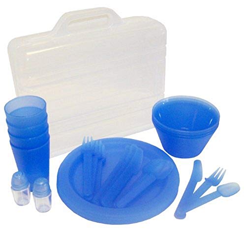 Lichfield  Camping Dining Conjunto 26 Piece Azul