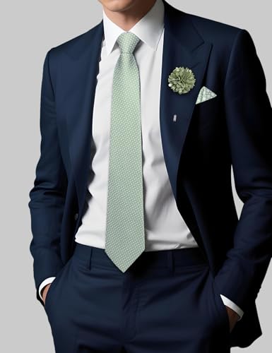 Image of DiBanGu Mens Zipper Tie Silk Pre-Tied Necktie with Gift Box