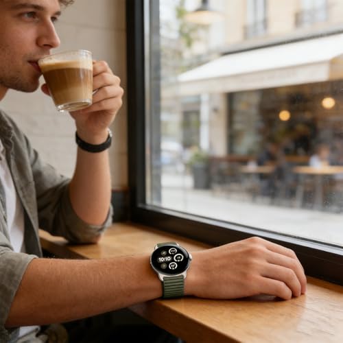 Image of Sundara Nylon Sport Bracelet compatible with Google Pixel Watch 4 3 2 1 flexible seamless adjustable bracelet compatible with Google Pixel Watch 41mm 45mm