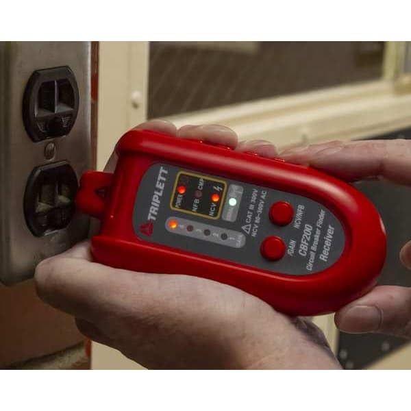 Image of Triplett CBF200 3-in-1 Circuit Breaker Finder, GFCI Receptacle Tester, and Non-Contact AC Voltage Detector,Black