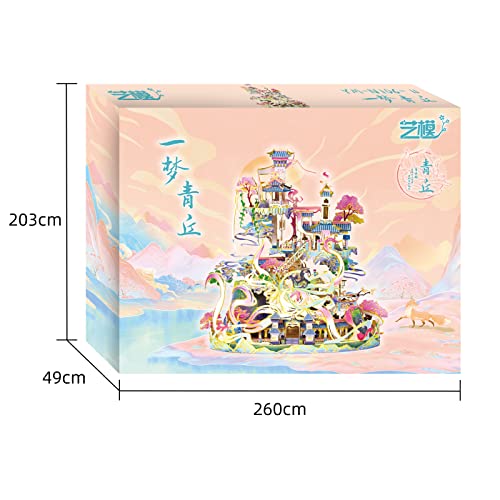 Mu Pink Fairy Foxlady Garden Palace 3D Metal Puzzle For Adult, Diy Jigsaw Model Miniature Building Kits Home Decor #TOP4