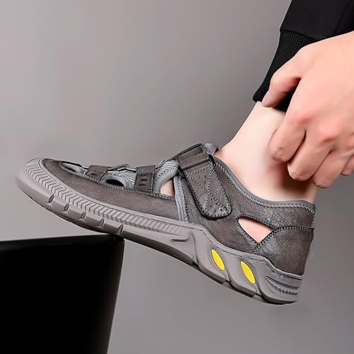 Men's Mesh Sport Sandals Breathable Adjustable, Closed Toe Fisherman Sandals Outdoor Casual Shoes for Everyday Comfort and Durability2