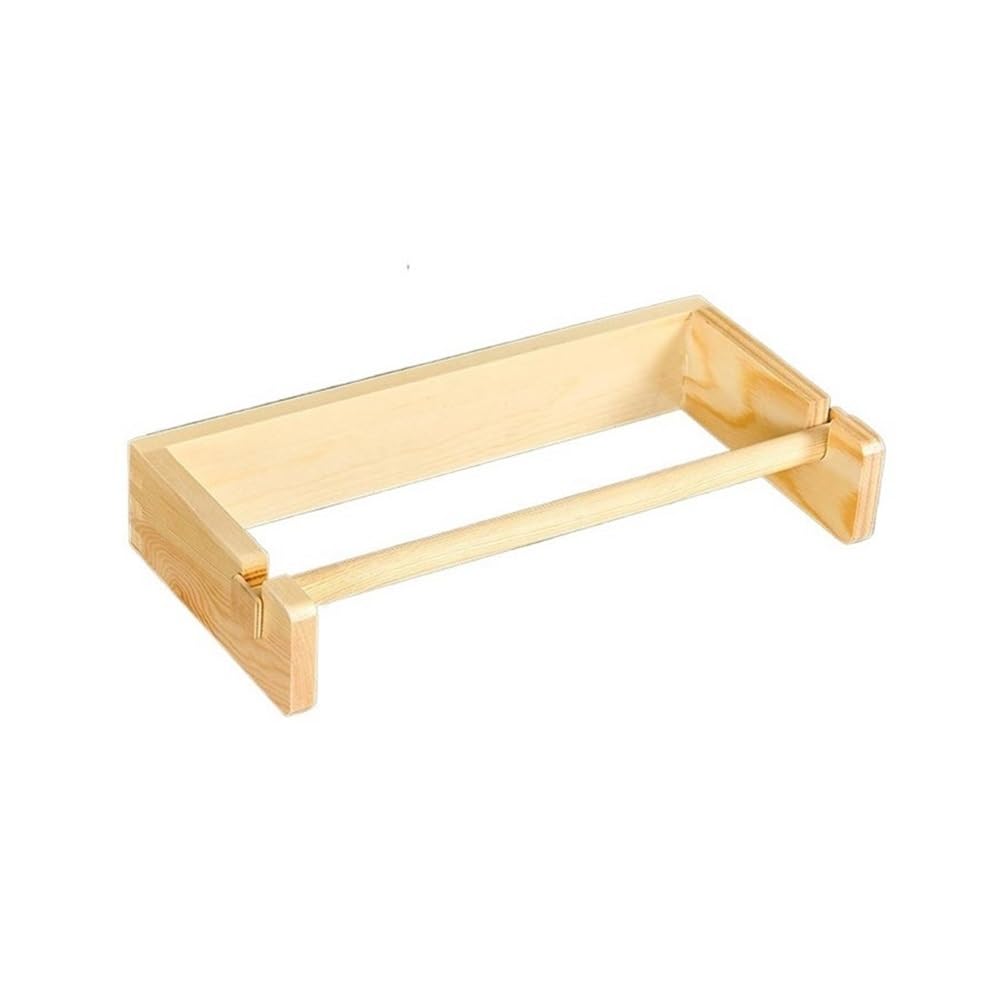 Paper Towel Rack Kitchen Wall Mounted Paper Towel Rack, Roll Holder Hanger Under Cabinet Shelf for Bathroom Kitchen Accessories(Natural)