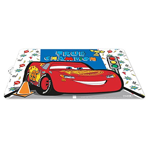 POS Set de Table Cars pour Enfants, Set de Table Lavable en Plastique avec 2 Sets de Table rectangulaires, pour protéger Les Tables de la saleté et des dommages