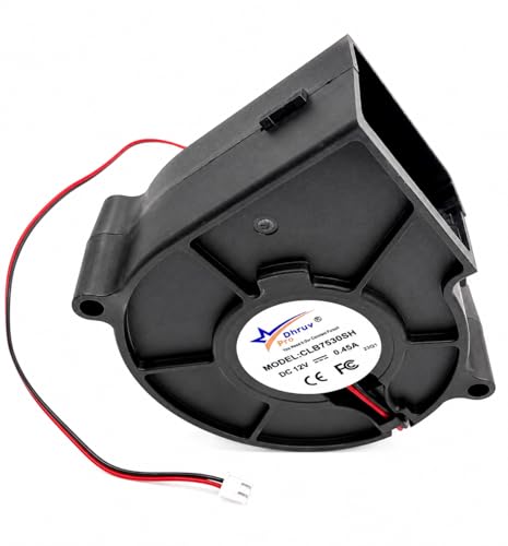Image of DHRUVPRO CLB7530SH DC 12V 0.45A 2-Pin Brushless High Speed Air Blower Fan