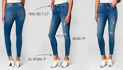 [BLANKNYC] womens Mid-rise Jeans, Pants, & Fitting, Luxury Clothing Stylish Mid Rise Skinny Jeans Fashionable Pants Comfortable Fitting Casual Wear, Spoiler Alert, 28 US3