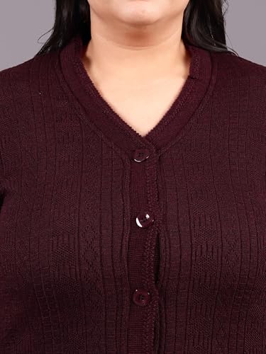 Image of HIFZAA Plus Size Sweater for Womens Woolen Full Sleeve Cardigan 3XL 4XL 5XL 6XL