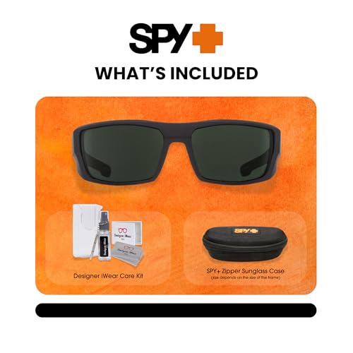 Spy Dirk Rectangular Sunglasses for Men +BUNDLE with ACCESSORY EYEWEAR KIT2