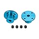 DMiotech 2 Pack 6mm Innen Durchmesser H15xD15 Flansch Kupplung Anschluss Starre Leitfaden Welle Unterstützung Kuppler Welle Kupplung mit Schrauben für DIY RC Modell Motoren Himmel Blau