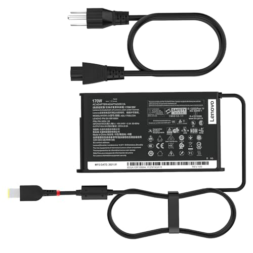 New Slim Design Lenovo 170W 135W Laptop Charger Replacement,for ThinkPad P53 P70 P71 P72 P73 W540 Legion Y7000 Y7000P Y9000K Y520-15 R720 Y520 Y92,Compatible with P/N: SA10R16886,ADL170SCC3A,02DL140