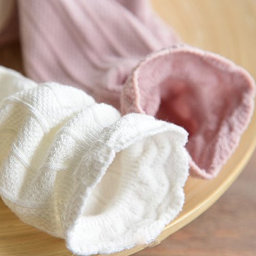 AQOKKA Baby Knee High Socks Kids Tube Long Boot Socks with Bow Cotton Knit Stocking Infant Toddler Dress Socks for Boy Girl