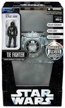 Star Wars Saga '06 Exclusive Vehicle TIE Fighter with Larger Scale Wings Variant Grey Color with Tie Pilot Action Figure