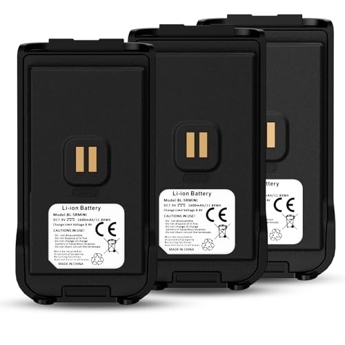 WINDINGTOK 3Packs 5R Mini Walkie Talkie Radio Battery 1600mAh Type-C 8.4V Rechargable Original Battery Compatible with UV-5R,UV5R,5R Mini Two Way Radio Walkie Talkie Accessories