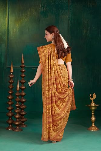 Image of TAMAIRA FASHION Off White Mulmul Pure Cotton Saree For Woman Warli Printed|Office Wear Daily Wear Sarees For Women Without Blouse Piece (Available in 21 Colours)
