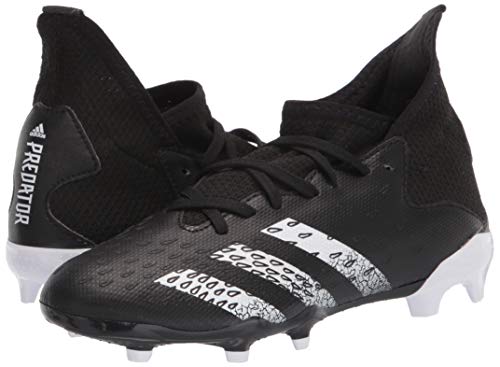Adidas Firm Ground Predator Freak .3 Soccer Shoe (Boys) Black/White/Black 5 Big Kid #TOP6
