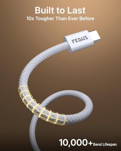 Image of FEDUS ZETTA-X3I 60W USB C to Type C Cable 1M Original,3A PD Fast Charging USB C Cord, 480Mbps Data Sync,Compatible For lPhone 17 /16 /15 Pro Max,Samsung Galaxy S26 /S25 Ultra,Mac-Bookl M4 /M3M2