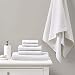 Madison Park Spa Waffelmuster Jacquard 600 g/m² 100% Baumwolle gekämmt Velours Ultra weich saugfähig schnell trocknend Hotel Bad Handwäsche Waschlappen Verschiedene Größen weiß 6-teilig