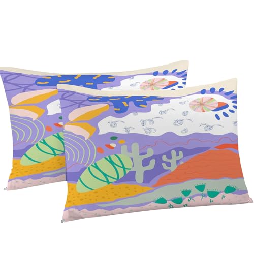 Housse de couette 240 x 260 imprimé graffiti multicolore en microfibre zippée