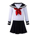 uniforme japones mujer Tabla de tallas significa rangos de edad para niñas, pero son solo para orientación general, se recomienda lavar a mano en frío y colgar para secar
