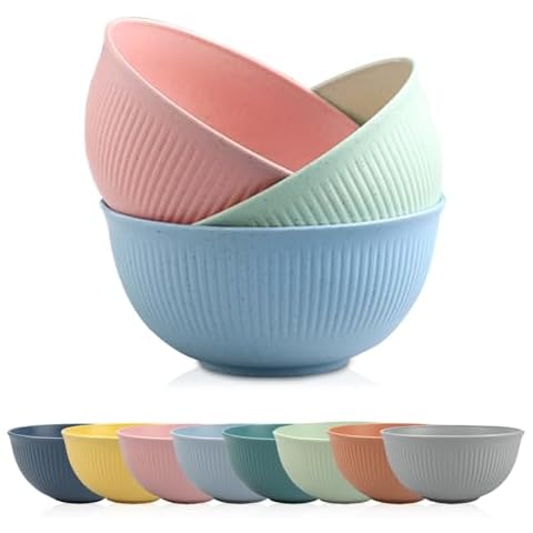 YunBey Unbreakable Large Cereal Bowls Set Cover