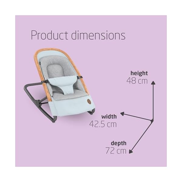 Maxi-Cosi Kori 2in1 Babywippe Hochwertige Babyschaukel geeignet ab Geburt bis maximal 9 kg, natürliche, ergonomische Schaukeln ohne Elektronik, leicht zu falten, Essential Grau – Bild 8