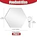 36Pcs Hexagon Acrylic Mirror Stickers - Waterproof, Self-Adhesive Silver Wall Decals for Bathroom, & Living Room, Removable DIY Home Decor(4.4