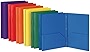 Oxford 2 Pocket Folders with Fasteners, Sturdy Plastic Folders, Letter Size, Asstd. Colors, (Blue, Green, Yellow, Orange, Red, Purple, 12 Pack (13188)