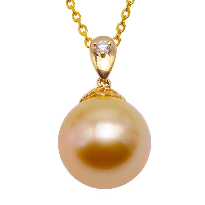 Pendentif Perle en Or 18 carats et Diamants : Le Cadeau Idéal pour Femme