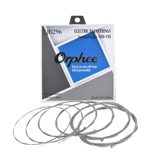 Cuerdas para bajo eléctrico QB296 de 6 Cuerdas (0,030-0,125), 6 Piezas/Juego, entorchado en níquel,...