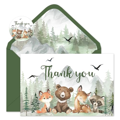Cartes de remerciement aquarelle JarThenaAMCS avec enveloppes et autocollants