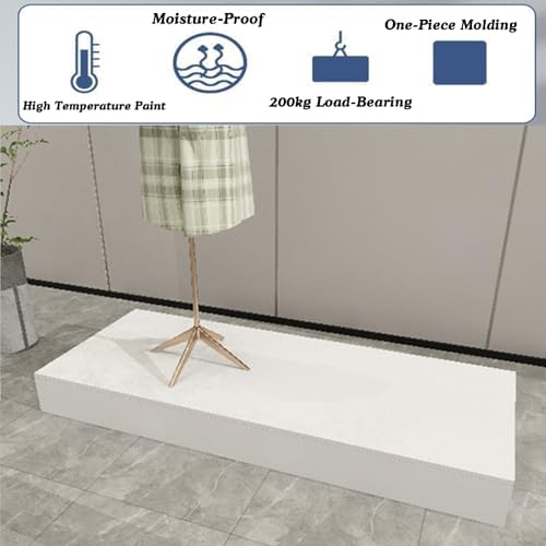 White Display Pedestal Stand for Mannequins, 50x50x10cm, Ideal for Party & Event Decor, Easy-to-Use Platform Base Tables for Model Display