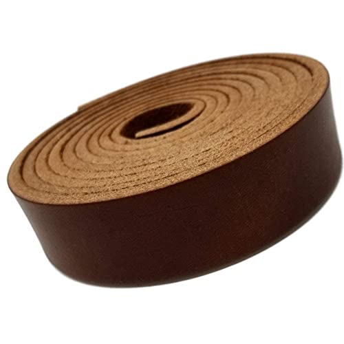 Save With Tofl's Medium Brown Leather Strap And Leather Craft Scissors 1" Wide 72" Long And 9-10 Oz Thick #TOP7