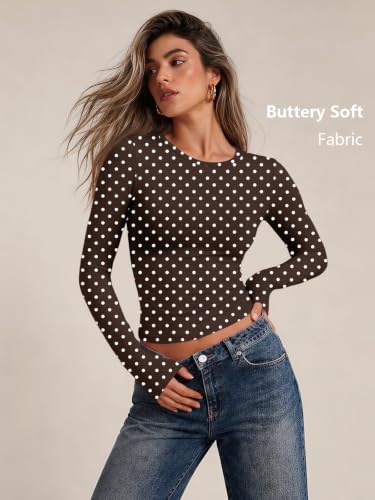 Image of Trendy Queen Womens Long Sleeve T Shirts Fall Fashion Basic Y2K Tops 2026